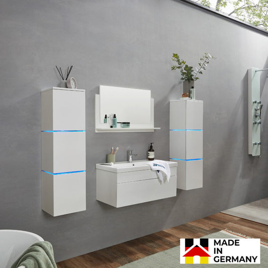 Home Deluxe Badmöbel Komplettset WANGEROOGE BIG XL - Weiß Made in Germany