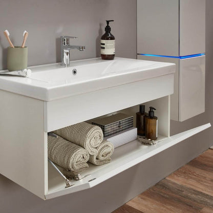 Home Deluxe Badmöbel Komplettset WANGEROOGE BIG XL - Weiß Made in Germany
