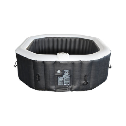 Home Deluxe Outdoor Whirlpool DROP inkl. Kissen, Getränkehalter und Sonnendach - ⌀185 cm Schwarz