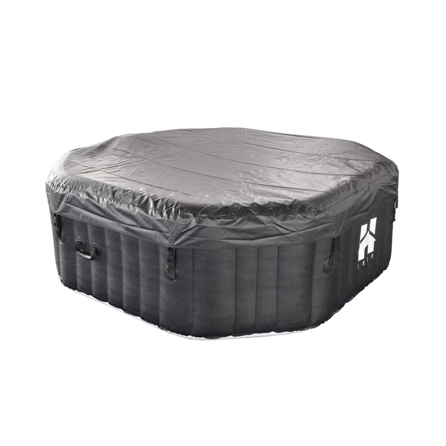 Home Deluxe Outdoor Whirlpool DROP inkl. Abdeckung - ⌀185 cm Schwarz für 6 Personen