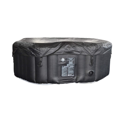 Home Deluxe Outdoor Whirlpool DROP inkl. Abdeckung - ⌀185 cm Schwarz für 6 Personen