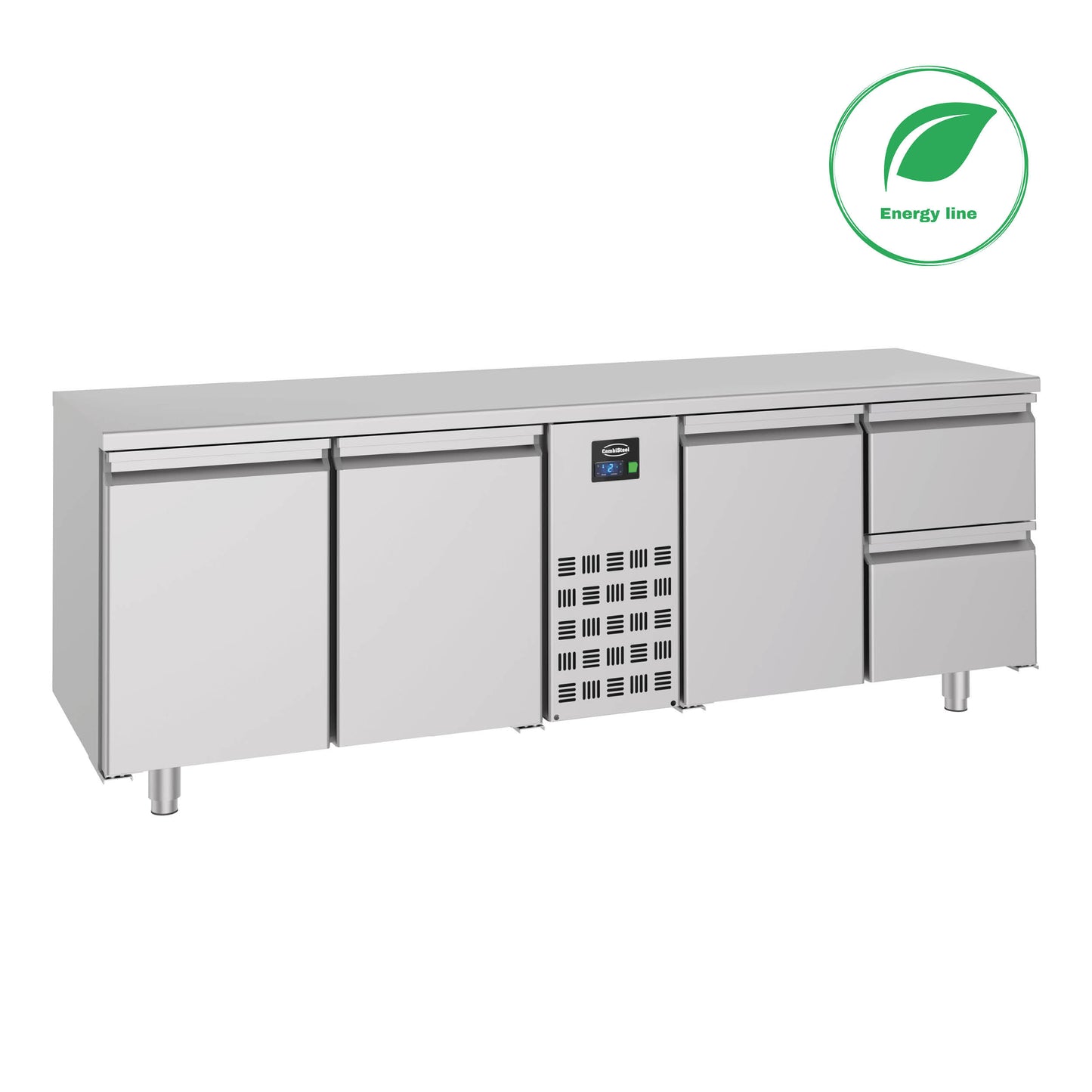 CombiSteel 700 KÜHLTISCH 3 TÜREN UND 2 SCHUBLADEN MONOBLOCK ENERGY LINE