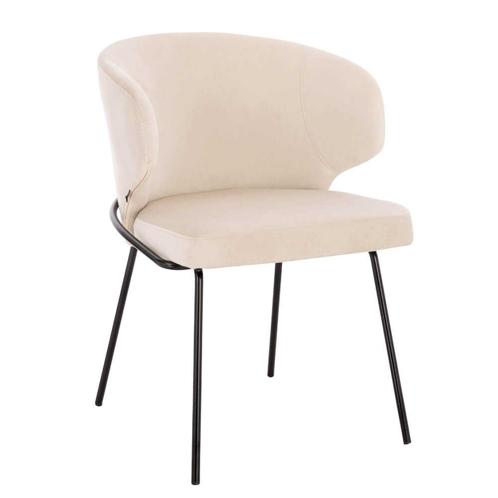 Home Deluxe Esszimmerstuhl AMARA Samt - 4er Set Beige