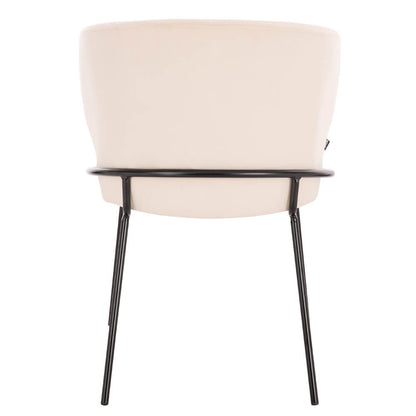 Home Deluxe Esszimmerstuhl AMARA Samt - 8er Set Beige