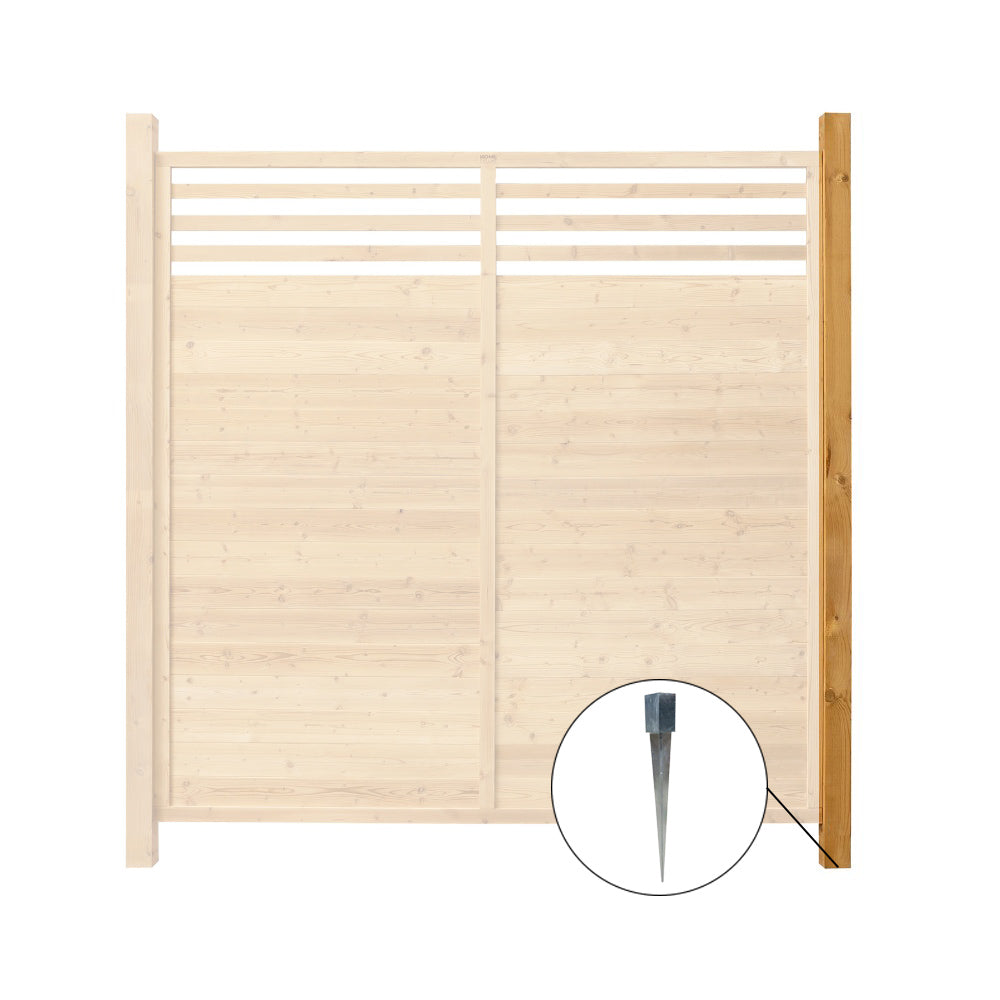 Home Deluxe Holz Sichtschutzzaun SOMA - 180 x 180 cm 4x Element + 5x Pfosten