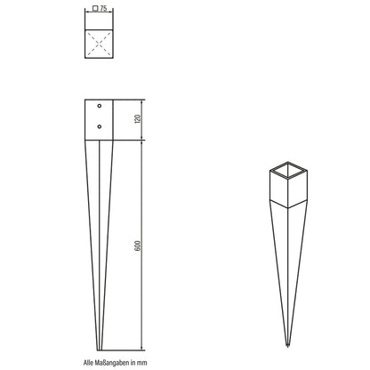 Home Deluxe Holz Sichtschutzzaun SOMA - 180 x 180 cm 4x Element + 5x Pfosten