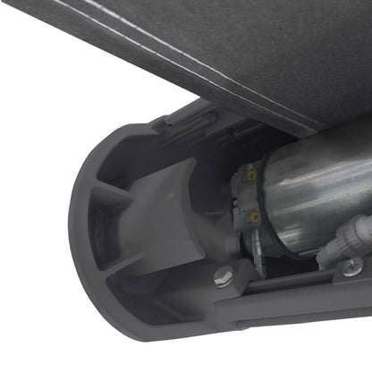 Home Deluxe LED Vollkassettenmarkise elektrisch ELOS - 395 x 300 cm Anthrazit