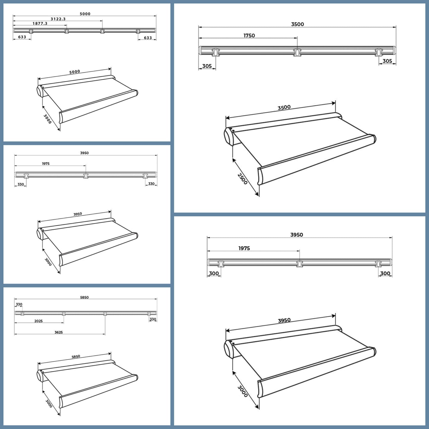 Home Deluxe LED Vollkassettenmarkise elektrisch ELOS - 500 x 300 cm Anthrazit