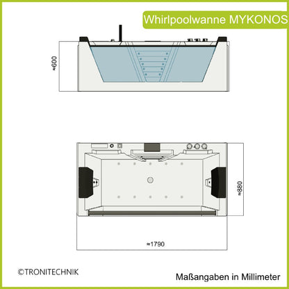 Tronitechnik Whirlpool MYKONOS 180x88