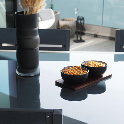 Home Deluxe Gartentisch ausziehbar aus Glas SOL - 180/240 x 90 cm