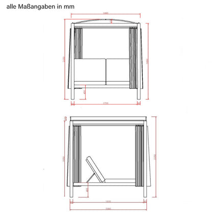 Home Deluxe Sonnenliege LYON - 208 x 188 cm Weiß