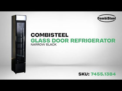 CombiSteel KÜHLSCHRANK GLASTÜR SCHMALL SCHWARZ