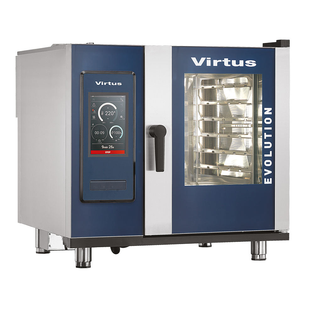 Virtus Elektro-Kombidämpfer mit Boiler und automatischem Reinigungssystem, 6x GN 1/1