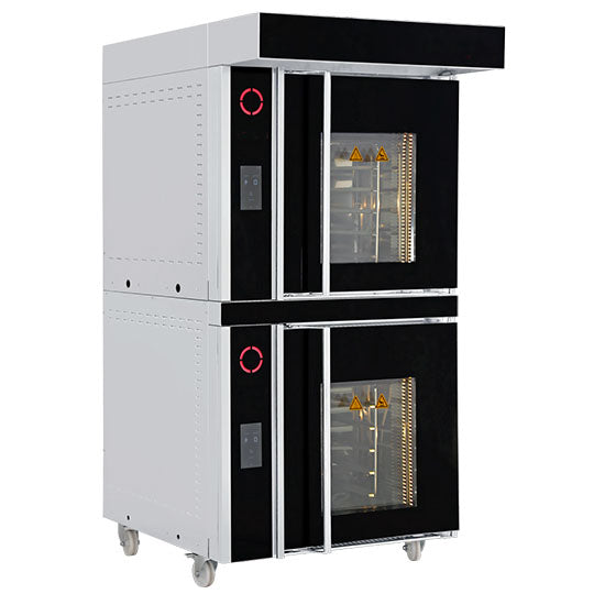 Virtus Elektro-Rotationsofen 5x 40x60 mit Befeuchter, Bäckereiofen und Gärschrank, digitale Version