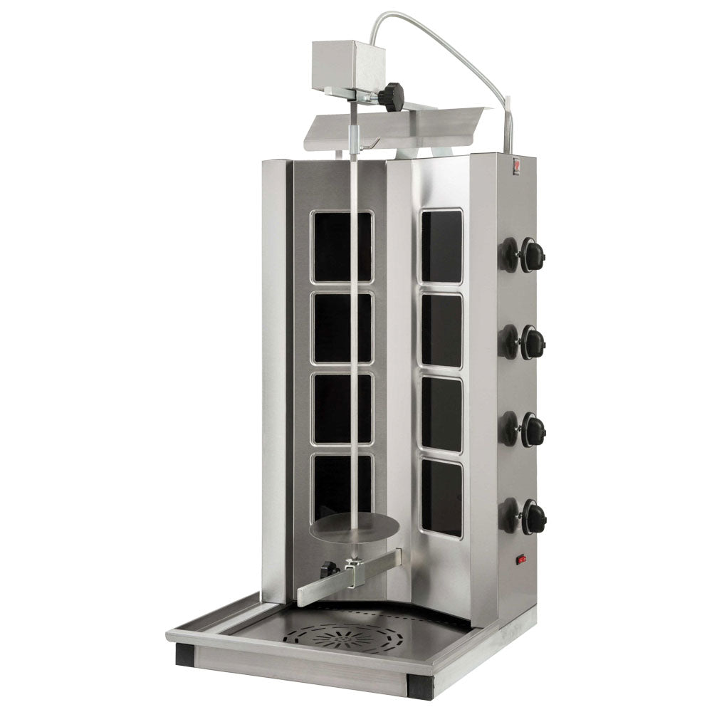 Virtus Glaskeramik-Dönergrill mit 4 Heizzonen, Motor oben, max. 40-55 kg