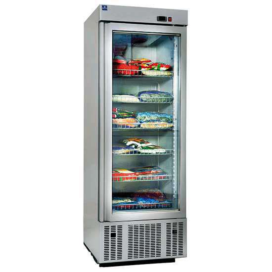 Virtus Kühlschrank 650 Liter mit 1 Glastür und 6 Rosten, -2°/+8°C