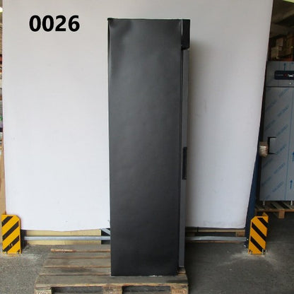 Virtus Getränkekühlvitrine 373 Liter mit Glastür und Werbedisplay, 5 Roste, +1°/+10°C, schwarz - BESCHÄDIGT