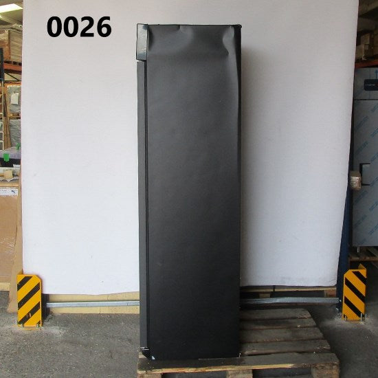Virtus Getränkekühlvitrine 373 Liter mit Glastür und Werbedisplay, 5 Roste, +1°/+10°C, schwarz - BESCHÄDIGT