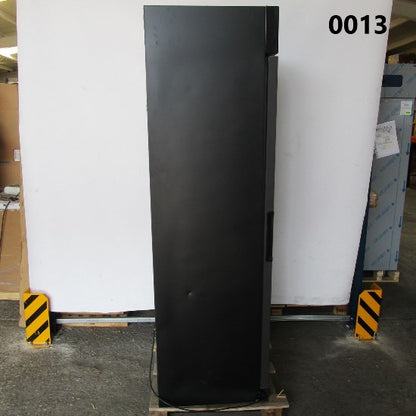 Virtus Getränkekühlvitrine 373 Liter mit Glastür und Werbedisplay, 5 Roste, +1°/+10°C, schwarz - BESCHÄDIGT