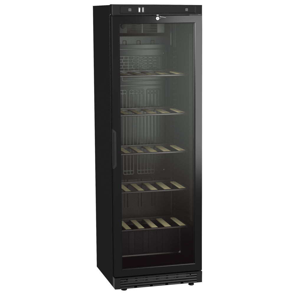 Virtus Weinkühlvitrine 373 Liter mit Glastür und 5 Regalböden, +6°/+20°C