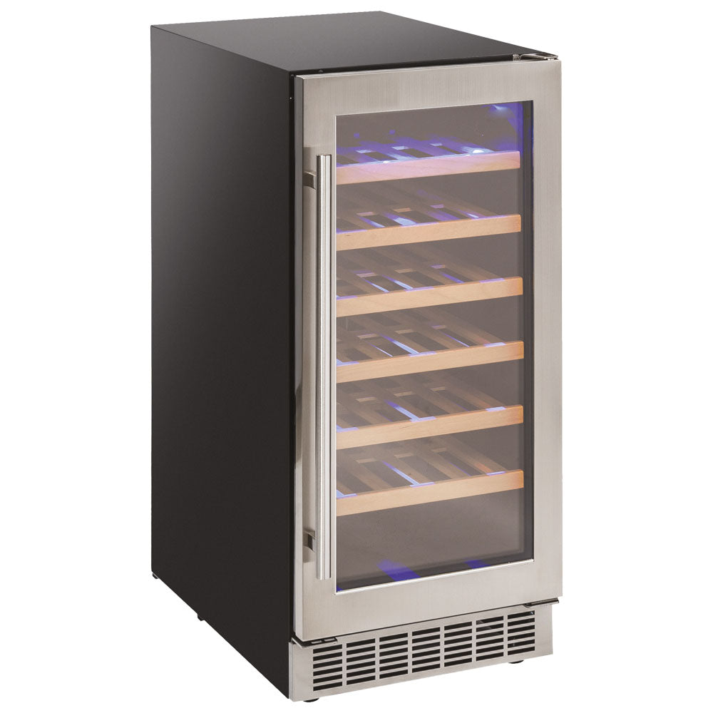 Virtus Weinkühlvitrine mit 1 Temperaturbereich, 34 Flaschen, +5°/+18°C