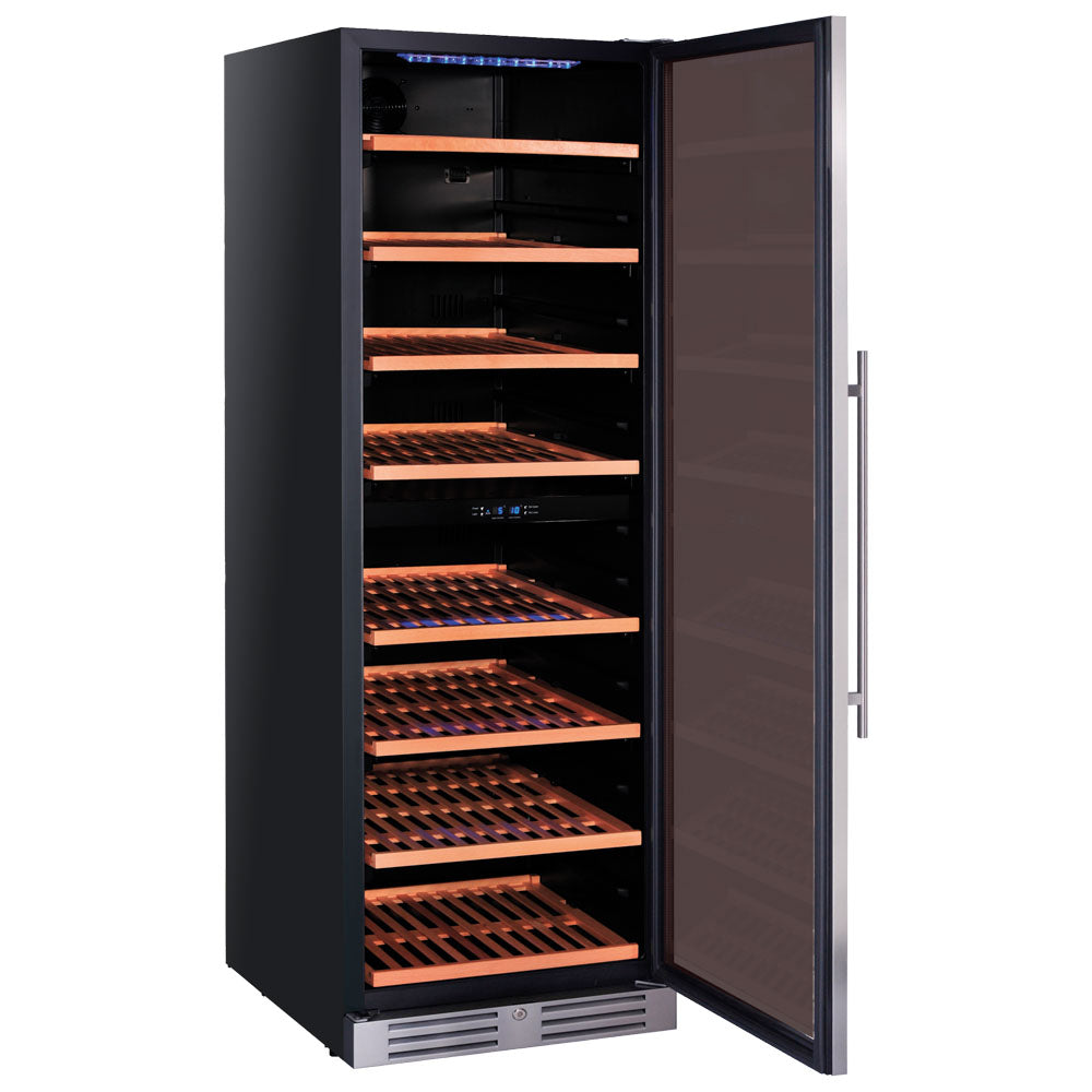 Virtus Weinkühlvitrine mit 2 Temperaturbereichen, 151 Flaschen, +5°/+10°C | +10°/+18°C