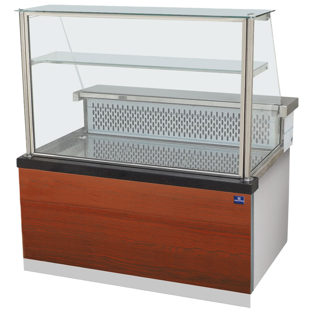 Virtus Kühltheke mit Regalboden und gerader Frontverglasung, statische Kühlung, +0°/+4°C  B=1000 mm