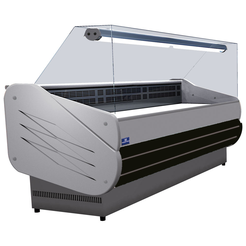 Virtus Kühltheke 2480 mm mit gerader Frontverglasung, Umluft Kühlung, +2°/+5°C
