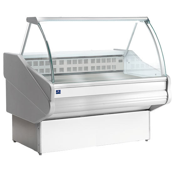 Virtus Bainmarie-Theke 1540 mm mit gebogener Frontverglasung, +70°C