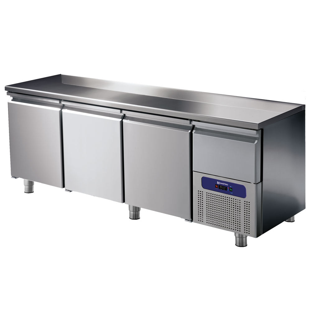 Virtus Kühltisch 3 Türen GN 1/1 mit gekühlter Schublade, -2°/+8°C