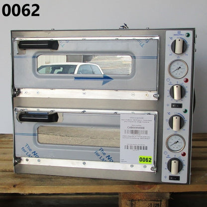 Virtus Elektro-Pizzaofen für 2 Pizzen ø 400 mm, mechanische Bedienung - BESCHÄDIGT