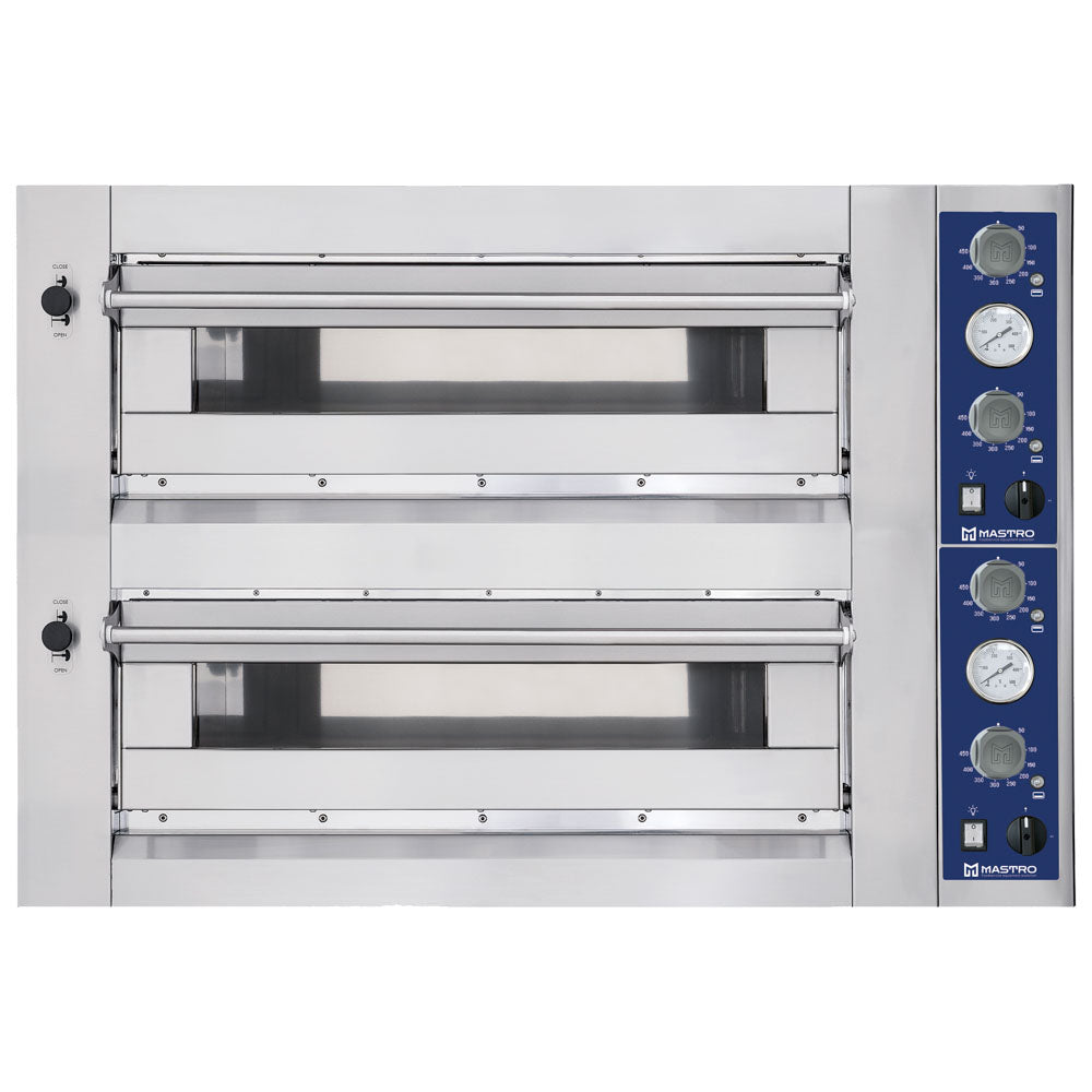 Virtus Elektro-Pizzaofen für 4+4 Pizzen ø 35 cm, mechanische Bedienung