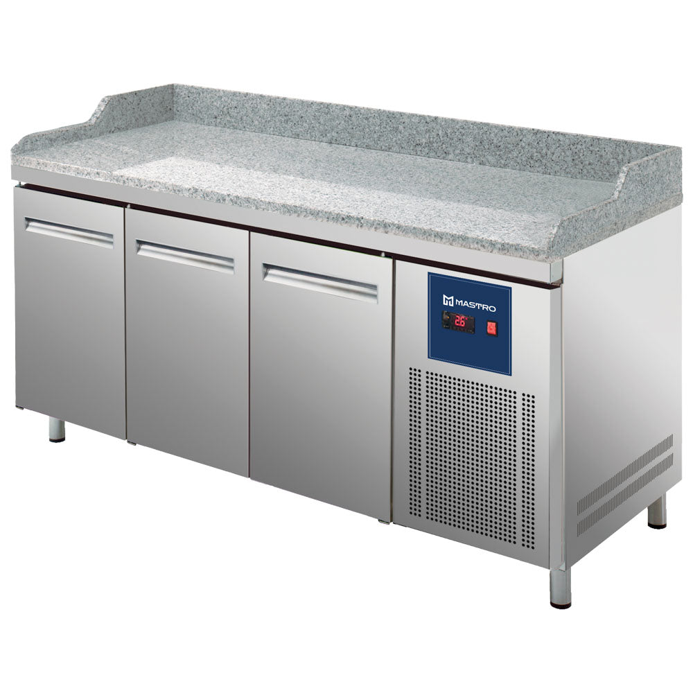 Virtus Pizzatisch mit 3 Türen 600x400 mm