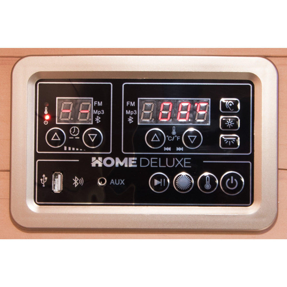 Home Deluxe Infrarotkabine mit Vollspektrumstrahler SAHARA L - 150 x 120 cm für 3 Personen