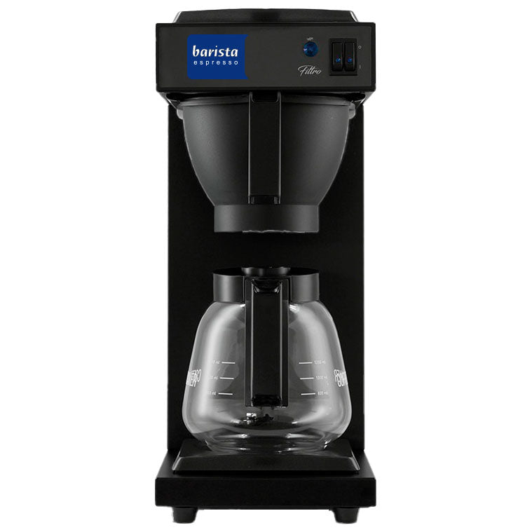 Virtus Filterkaffeemaschine mit 1 Glaskanne 1,8 Liter und 2 Warmhalteplatten, manuelle Wasserbefüllung