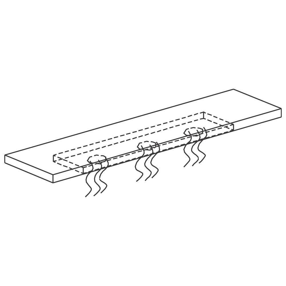 Virtus Heizelement mit Keramikheizkörper 4x 250W, L=1690 mm