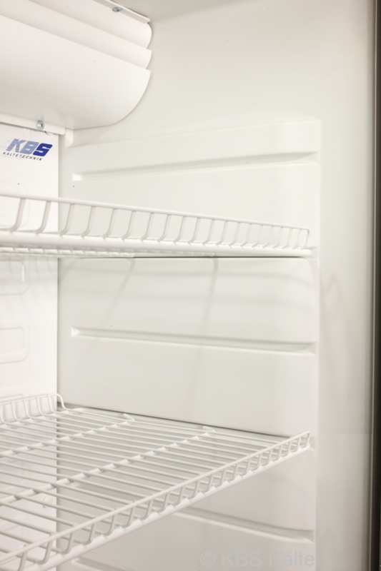 KBS Gastrotechnik Glastürkühlschrank CD 350 weiß mit Schloss