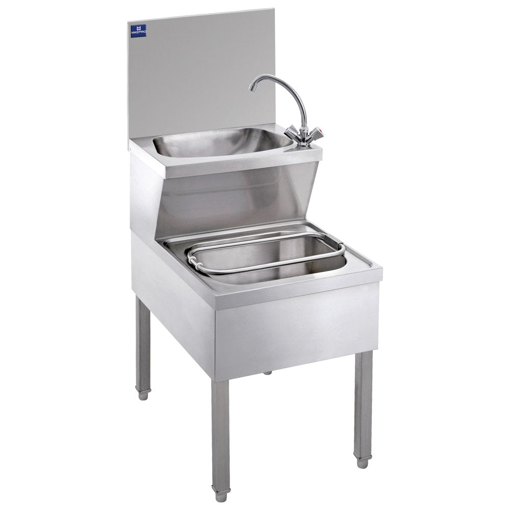 Virtus Handwaschbecken mit Ausgusskombination, 500x600 mm