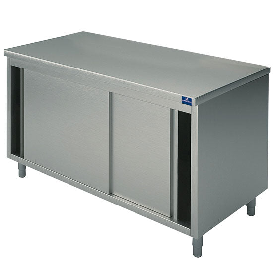 Virtus Neutraler Arbeitsschrank mit Schiebetüren, ohne Aufkantung, 1200x600 mm