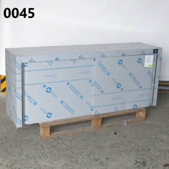 Virtus Wandhängeschrank mit Schiebetüren und Zwischenbord, 1600x400 mm - BESCHÄDIGT