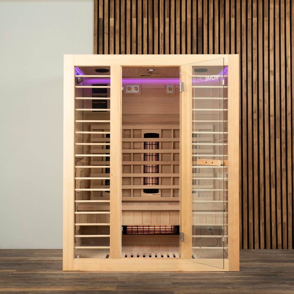 Home Deluxe Infrarotkabine REDSUN DELUXE L - 153 x 110 cm für 3 Personen