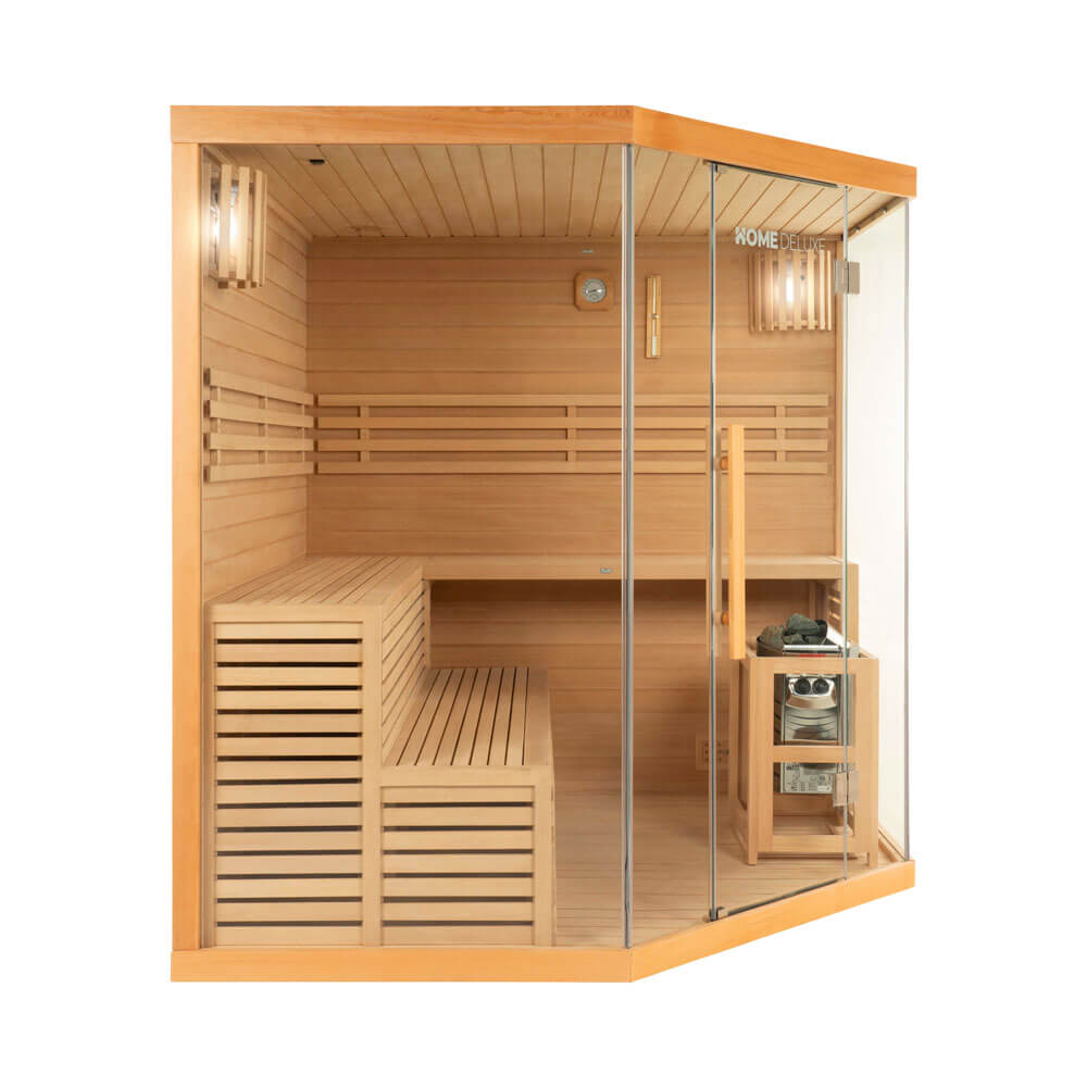 Home Deluxe Traditionelle Sauna SKYLINE BIG XL - 200 x 200 cm für 6 Personen