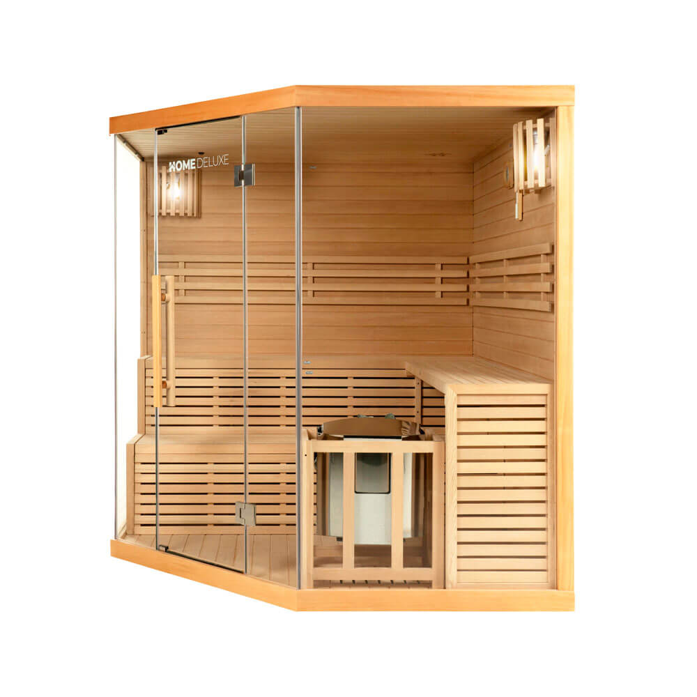 Home Deluxe Traditionelle Sauna SKYLINE BIG XL - 200 x 200 cm für 6 Personen