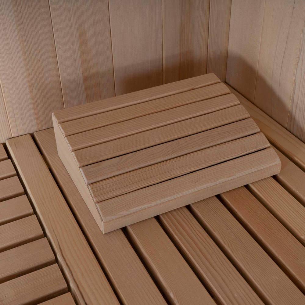 Home Deluxe Traditionelle Sauna mit Kunststeinwand SKYLINE BIG XL - 200 x 200 cm für 6 Personen