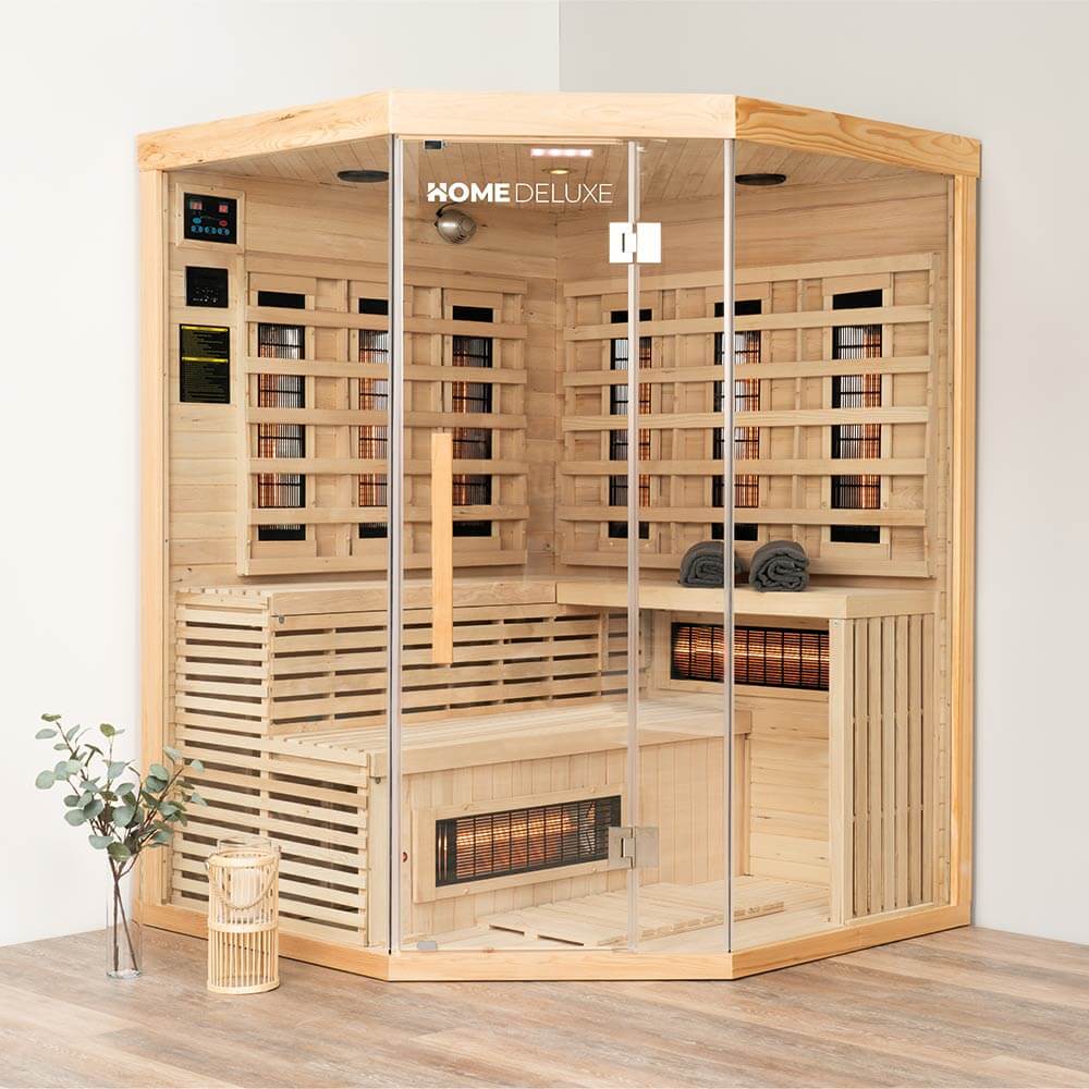 Home Deluxe Infrarotkabine mit Vollspektrumstrahler SAHARA XXL - 150 x 150 cm für 4 Personen