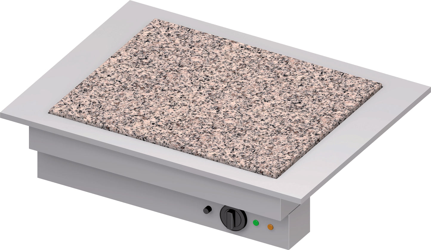 Stalgast Wärmeplatte "Drop-In" aus Granit 2xGN 1/1 830x620x270 mm  Edelstahlabdeckung