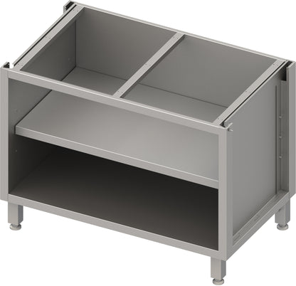 Stalgast Unterschrank Boxversion 2.0, für Beine/Sockelrahmen, offen, mit Zwischenboden 600x640x660 mm