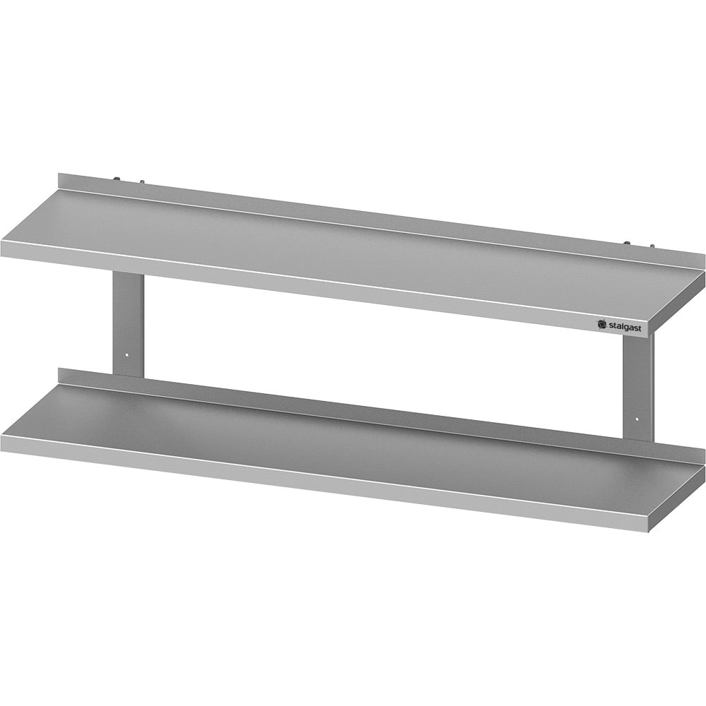 Stalgast Doppel-Wandbord mit Winkelkonsolen, 1200x300x390 mm, verschweißt