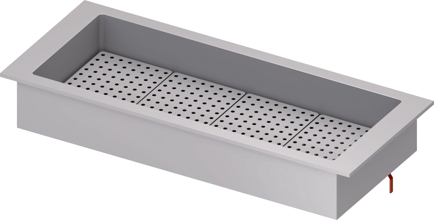 Stalgast Eiswanne "Drop-In" 4x GN1/1 1480x620x210 mm Edelstahlabdeckung