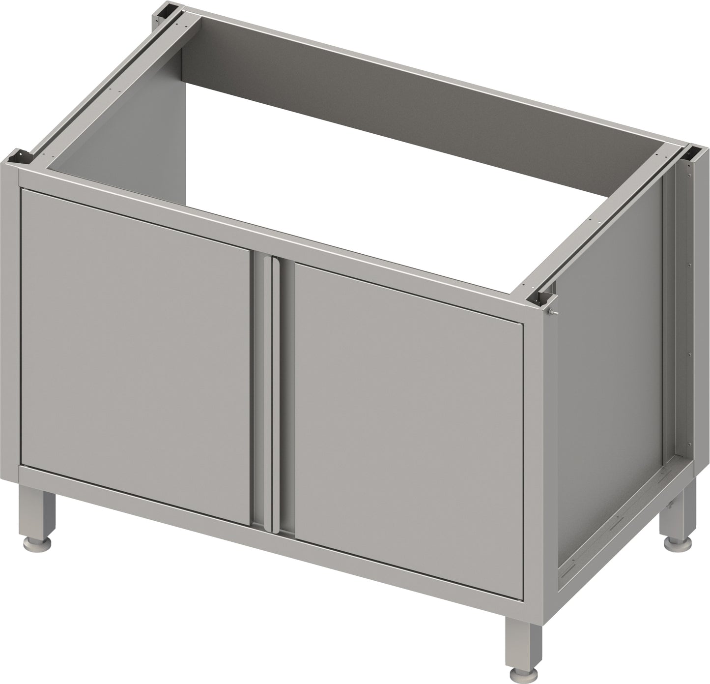 Stalgast Spülenunterschrank Boxversion 2.0, für Beine/Sockelrahmen, mit Flügeltüren 800x540x660 mm